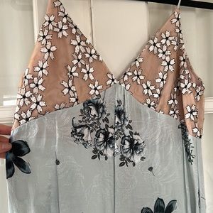Vintage floral topshop jumpsuit with lace detail size 8